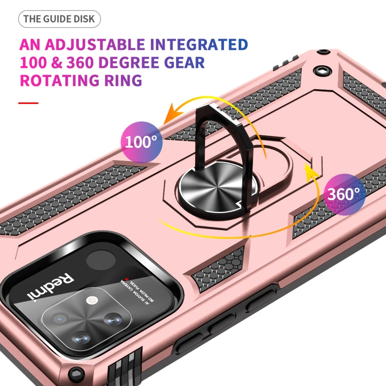For Xiaomi Redmi 12C / 11A Shockproof TPU + PC Phone Case with Holder(Rose Gold) - free shipping - PMC TechLife - Order now!