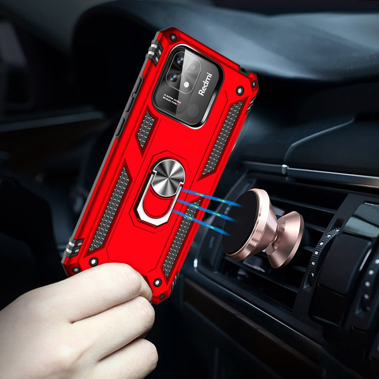 For Xiaomi Redmi 12C / 11A Shockproof TPU + PC Phone Case with Holder(Red) - free shipping - PMC TechLife - Order now!