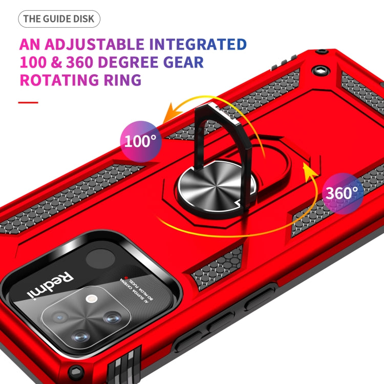For Xiaomi Redmi 12C / 11A Shockproof TPU + PC Phone Case with Holder(Red) - free shipping - PMC TechLife - Order now!