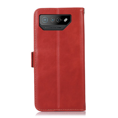 For Asus ROG Phone 7 Crazy Horse Top Layer Cowhide Leather Phone Case(Red) - ASUS Cases by PMC Jewellery | Online Shopping South Africa | PMC Jewellery