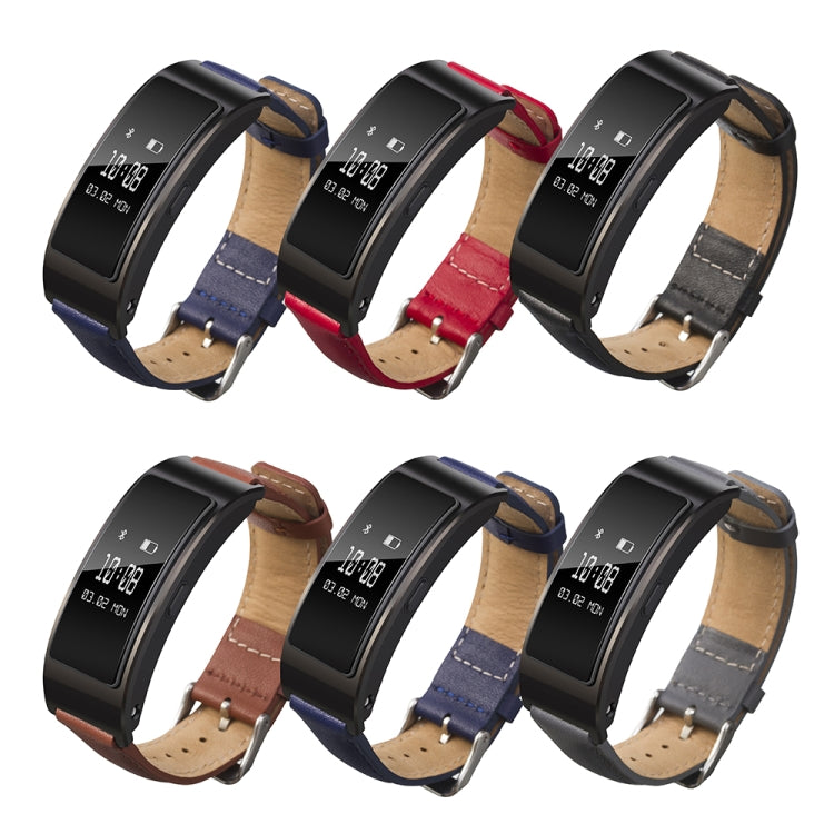 For Huawei Band 7 Glossy Leather Watch Band(Black) - Smart Wear by PMC TechLife | Online Shopping South Africa | PMC TechLife