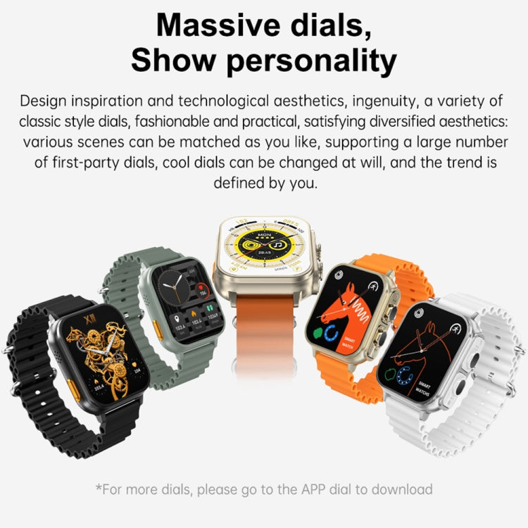 N22 2 in 1 1.96 inch HD Display Sport Bluetooth Call Earphone Smart Watch(Black) - Smart Wear by PMC TechLife | Online Shopping South Africa | PMC TechLife