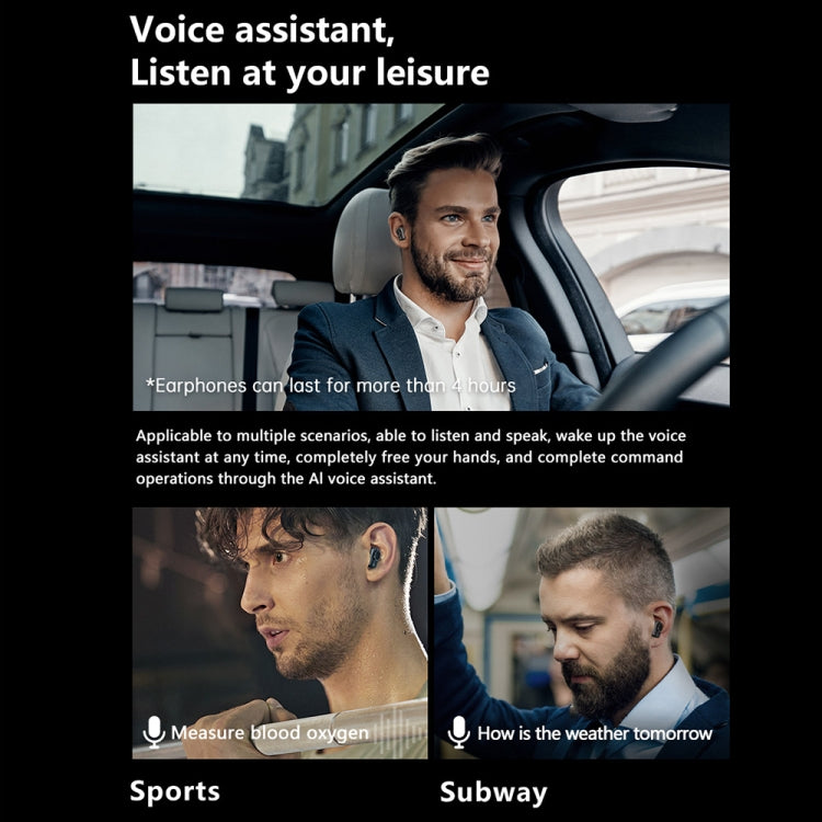 N22 2 in 1 1.96 inch HD Display Sport Bluetooth Call Earphone Smart Watch(Black) - Smart Wear by PMC TechLife | Online Shopping South Africa | PMC TechLife