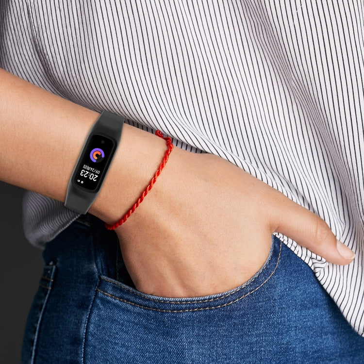 For Keep Band B2 Solid Color Integrated Silicone Watch Band(Black) - Smart Wear by PMC TechLife | Online Shopping South Africa | PMC TechLife