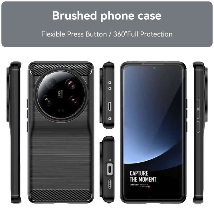 For Xiaomi 13 Ultra Carbon Fiber Brushed Texture TPU Case(Black) - free shipping - PMC TechLife - Order now!