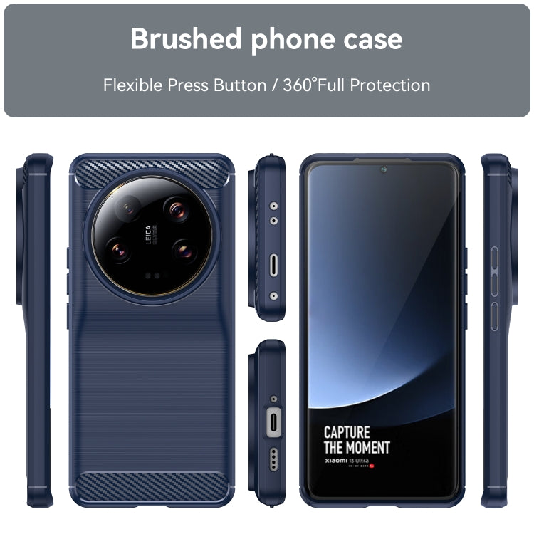 For Xiaomi 13 Ultra Carbon Fiber Brushed Texture TPU Case(Navy) - free shipping - PMC TechLife - Order now!