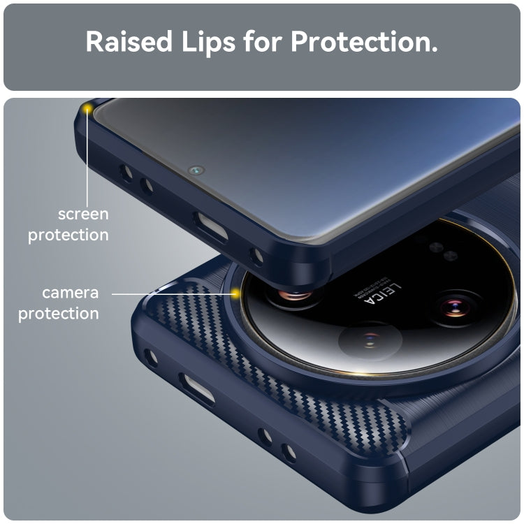For Xiaomi 13 Ultra Carbon Fiber Brushed Texture TPU Case(Navy) - free shipping - PMC TechLife - Order now!