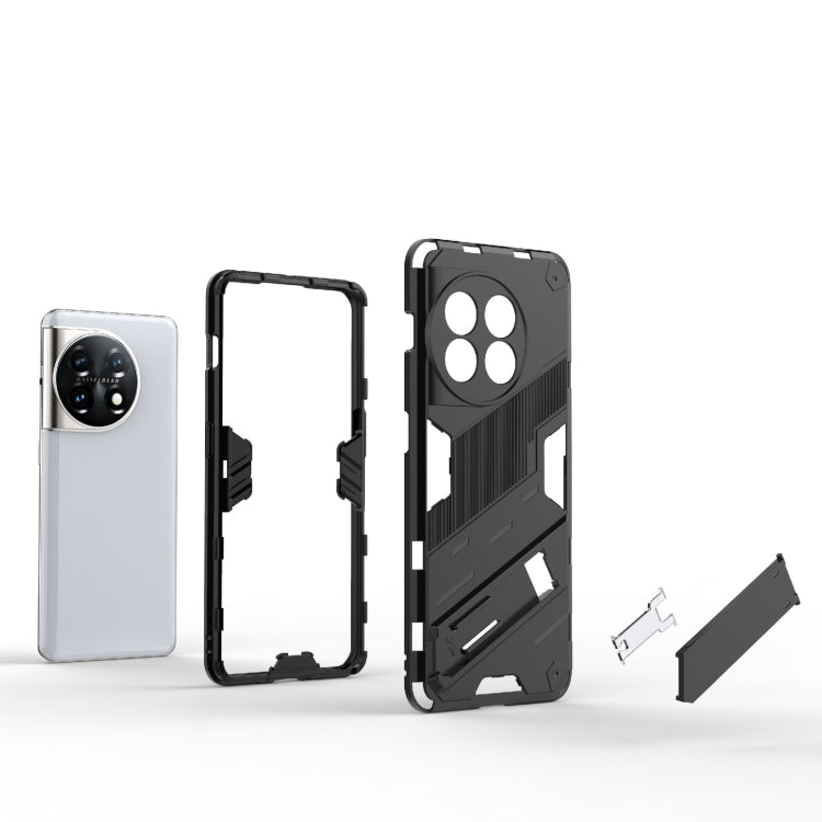 For OnePlus 11 5G Punk Armor 2 in 1 PC + TPU Shockproof Phone Case with Invisible Holder(Green) - OnePlus Cases by PMC TechLife | Online Shopping South Africa | PMC TechLife | Buy Now Pay Later Mobicred