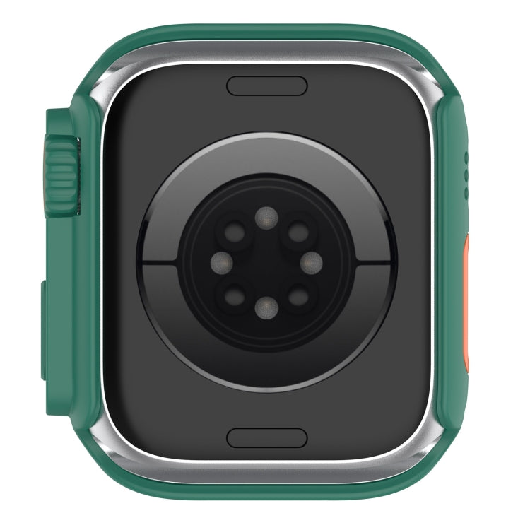 For Apple Watch Series 8 & 7 41mm Tempered Film + PC Integrated Watch Protective Case(Green) - Watch Cases by PMC TechLife | Online Shopping South Africa | PMC TechLife