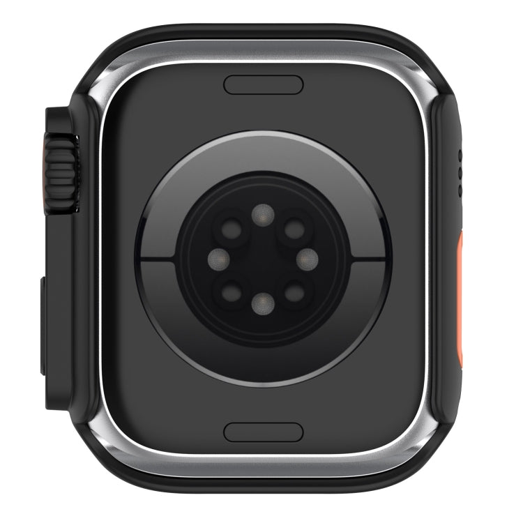 For Apple Watch Series 8 & 7 41mm Tempered Film + PC Integrated Watch Protective Case(Black) - Watch Cases by PMC TechLife | Online Shopping South Africa | PMC TechLife