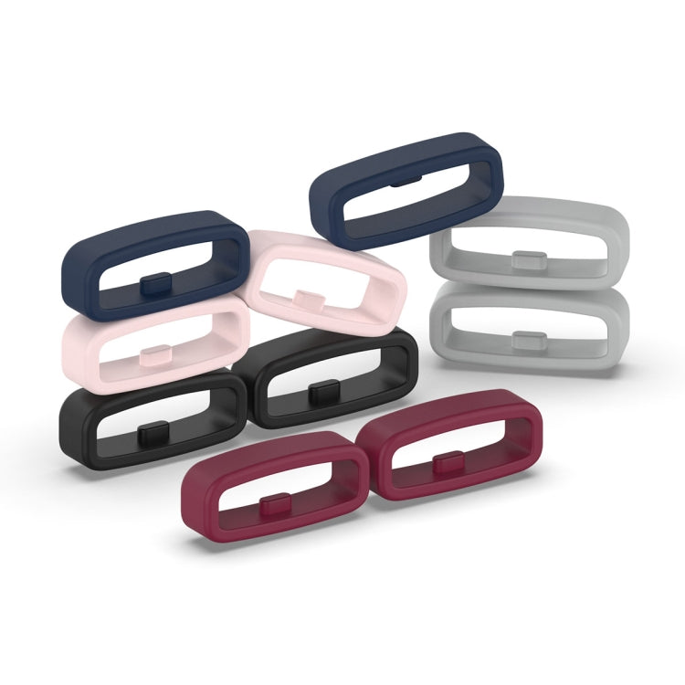 18mm 10pcs Universal Watch Band Fixed Silicone Ring Safety Buckle(Light Pink) -  by PMC TechLife | Online Shopping South Africa | PMC TechLife