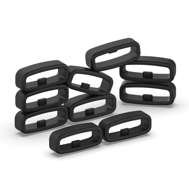 22mm 10pcs Universal Watch Band Fixed Silicone Ring Safety Buckle(White) -  by PMC TechLife | Online Shopping South Africa | PMC TechLife