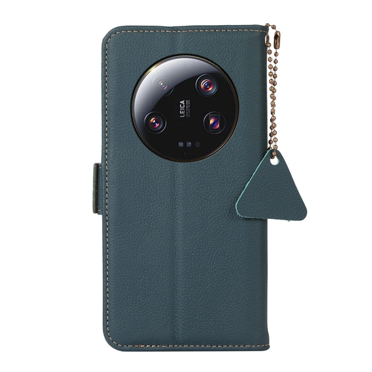 For Xiaomi 13 Ultra Side-Magnetic TJ Genuine Leather RFID Phone Case(Green) - free shipping - PMC TechLife - Order now!