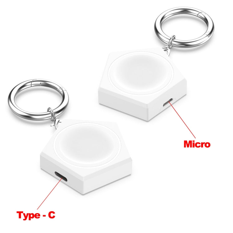 For Huawei Watch Ultimate Portable Universal Smart Watch Charger, Port:Micro-USB(White) -  by PMC TechLife | Online Shopping South Africa | PMC TechLife