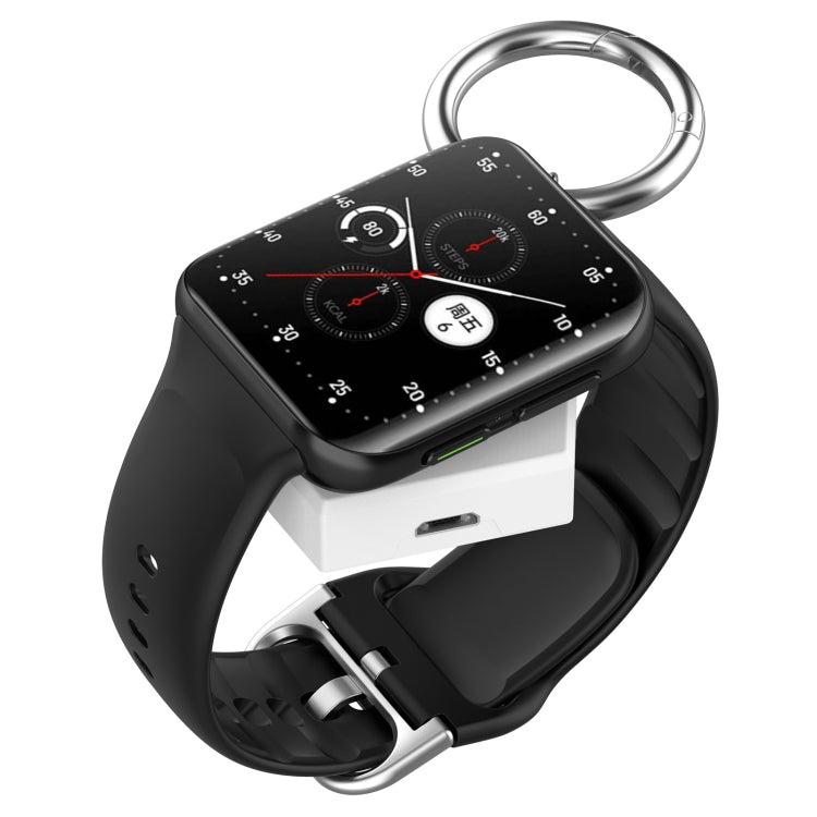 For OPPO Watch 3 / Watch 3 Pro Portable Universal Smart Watch Charger, Port:Micro-USB(White) -  by PMC TechLife | Online Shopping South Africa | PMC TechLife
