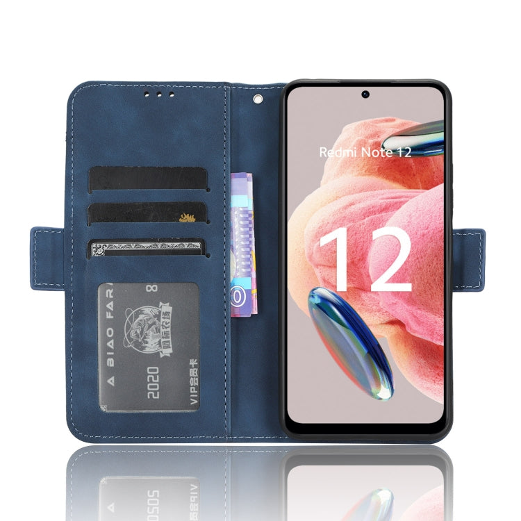 For Xiaomi Redmi Note 12 4G Global Skin Feel Calf Texture Card Slots Leather Phone Case(Blue) - free shipping - PMC TechLife - Order now!