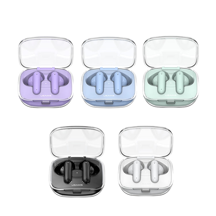 USAMS BE16 Ice Tray Series Transparent TWS In-Ear Wireless Bluetooth Earphone(Black) - TWS Earphone by USAMS | Online Shopping South Africa | PMC Jewellery