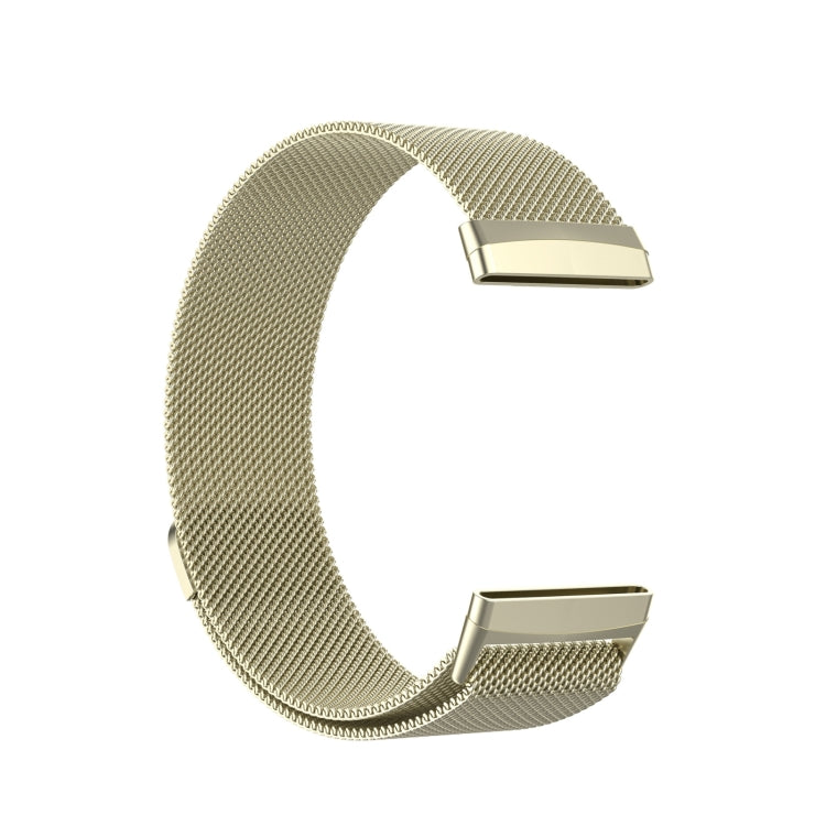 For Fitbit Versa 4 Milanese Magnetic Metal Weave Watchband, Small Size(Official Gold) -  by PMC TechLife | Online Shopping South Africa | PMC TechLife