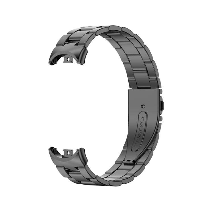For Xiaomi Mi Band 8 Milanese Three-bead Metal Watch Band(Black) -  by PMC TechLife | Online Shopping South Africa | PMC TechLife