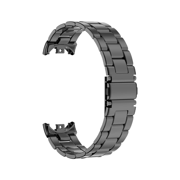 For Xiaomi Mi Band 8 Milanese Three-bead Metal Watch Band(Black) -  by PMC TechLife | Online Shopping South Africa | PMC TechLife