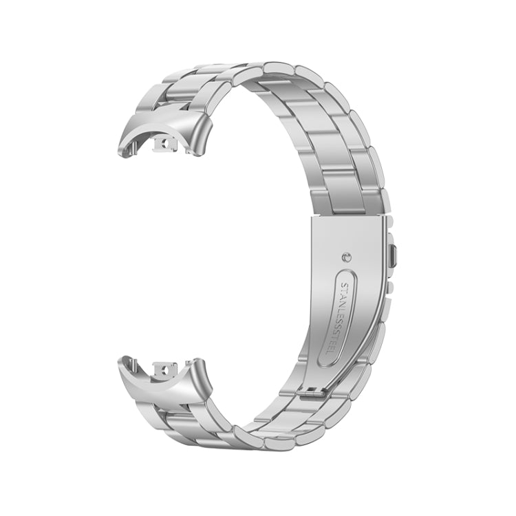 For Xiaomi Mi Band 8 Milanese Three-bead Metal Watch Band(Silver) -  by PMC TechLife | Online Shopping South Africa | PMC TechLife