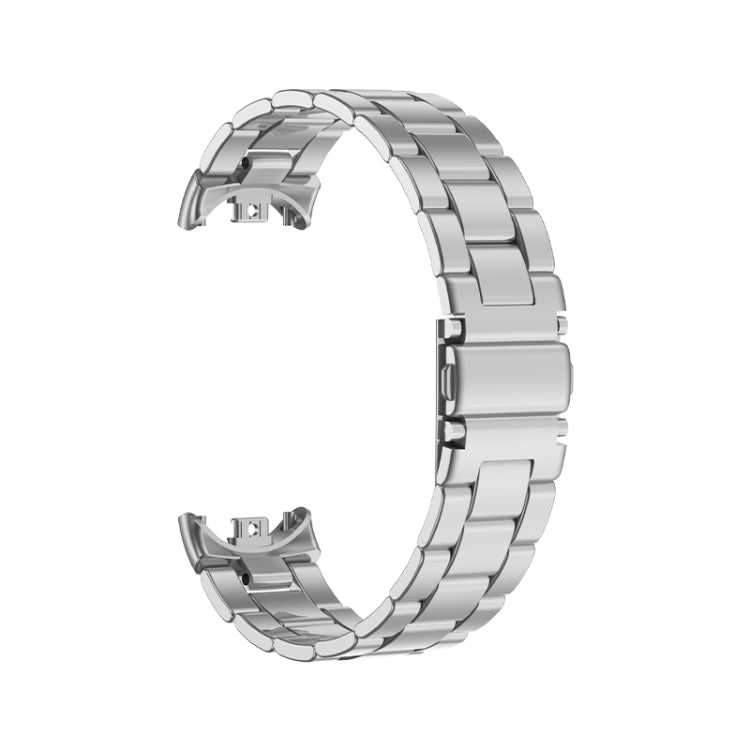 For Xiaomi Mi Band 8 Milanese Three-bead Metal Watch Band(Silver) -  by PMC TechLife | Online Shopping South Africa | PMC TechLife
