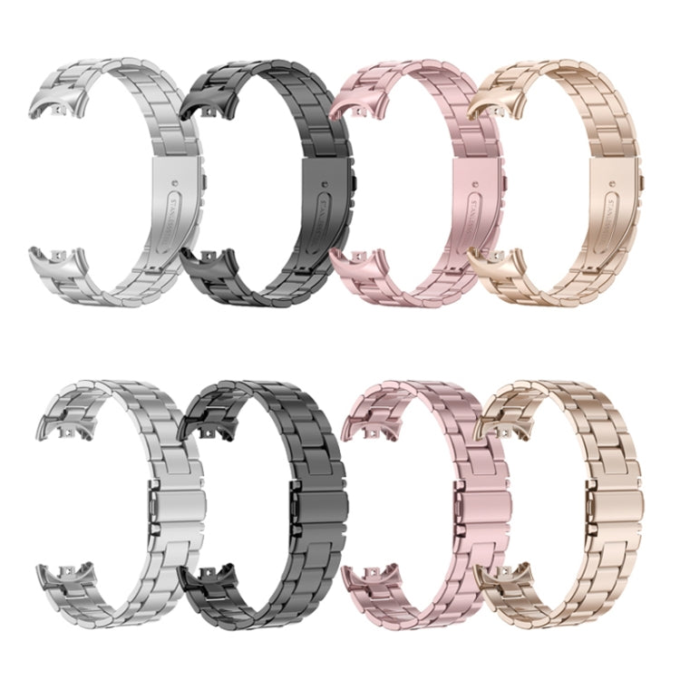 For Xiaomi Mi Band 8 Milanese Three-bead Metal Watch Band(Silver) -  by PMC TechLife | Online Shopping South Africa | PMC TechLife