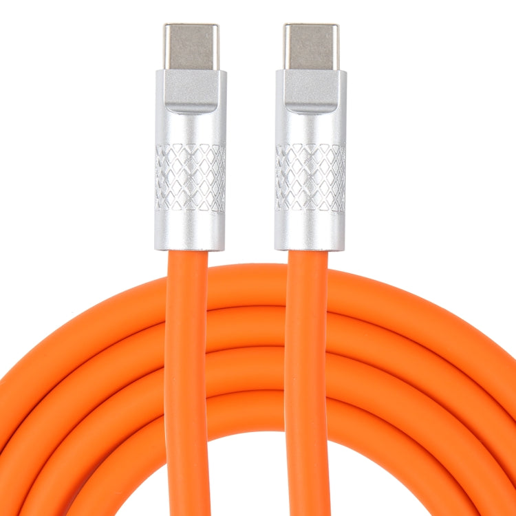 Mech Series 120W USB-C / Type-C to USB-C / Type-C Metal Plug Silicone Fast Charging Data Cable, Length: 1.2m(Orange) - free shipping - PMC TechLife - Order now!