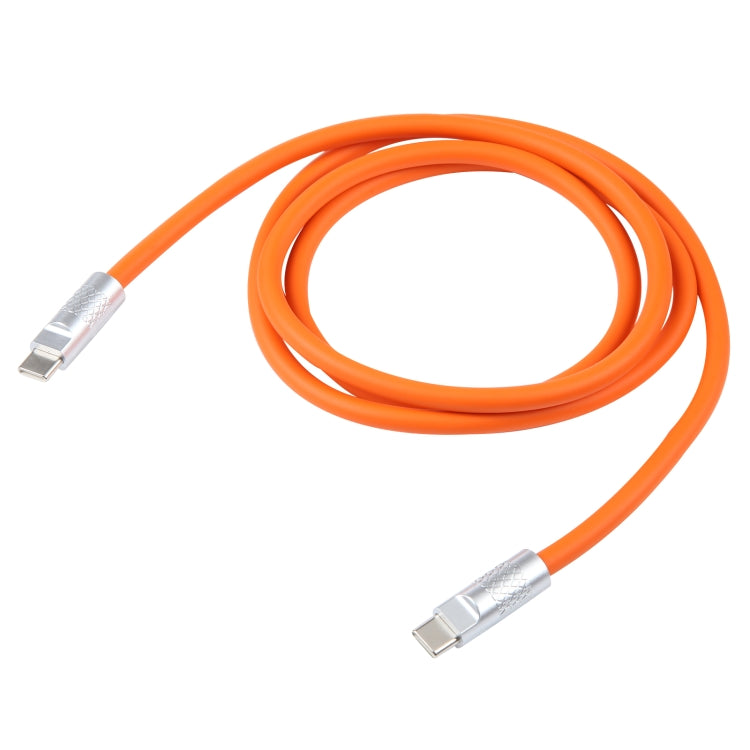 Mech Series 120W USB-C / Type-C to USB-C / Type-C Metal Plug Silicone Fast Charging Data Cable, Length: 1.2m(Orange) - free shipping - PMC TechLife - Order now!