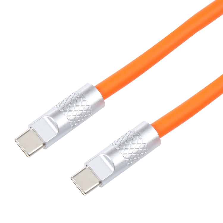 Mech Series 120W USB-C / Type-C to USB-C / Type-C Metal Plug Silicone Fast Charging Data Cable, Length: 1.2m(Orange) - free shipping - PMC TechLife - Order now!