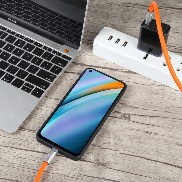 Mech Series 120W USB-C / Type-C to USB-C / Type-C Metal Plug Silicone Fast Charging Data Cable, Length: 1.2m(Orange) - free shipping - PMC TechLife - Order now!