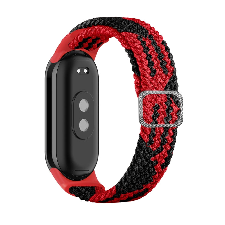 For Xiaomi Mi Band 8 Adjustable Nylon Braided Elasticity Watch Band(Red Black) -  by PMC TechLife | Online Shopping South Africa | PMC TechLife