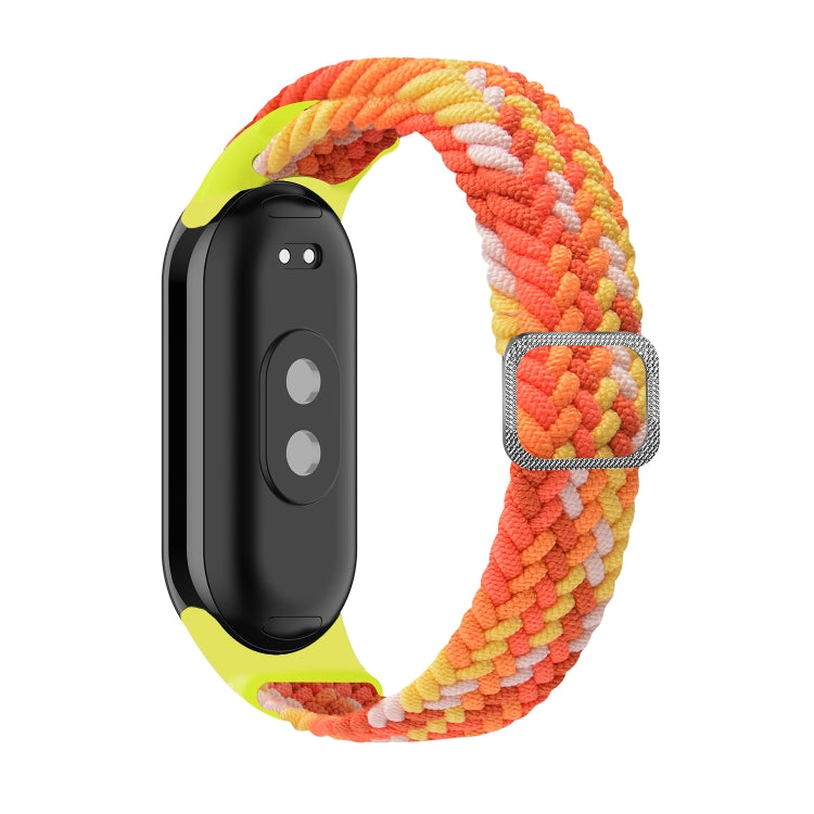 For Xiaomi Mi Band 8 Adjustable Nylon Braided Elasticity Watch Band(Colorful Orange) -  by PMC TechLife | Online Shopping South Africa | PMC TechLife