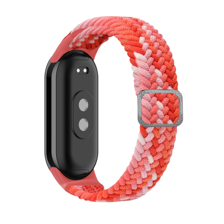 For Xiaomi Mi Band 8 Adjustable Nylon Braided Elasticity Watch Band(Colorful Red) -  by PMC TechLife | Online Shopping South Africa | PMC TechLife
