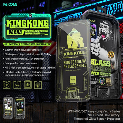 For iPhone 13 WK WTP-066 King Kong Vacha 9D Curved HD Tempered Glass Film(Black) - iPhone 13 Tempered Glass by WK | Online Shopping South Africa | PMC Jewellery