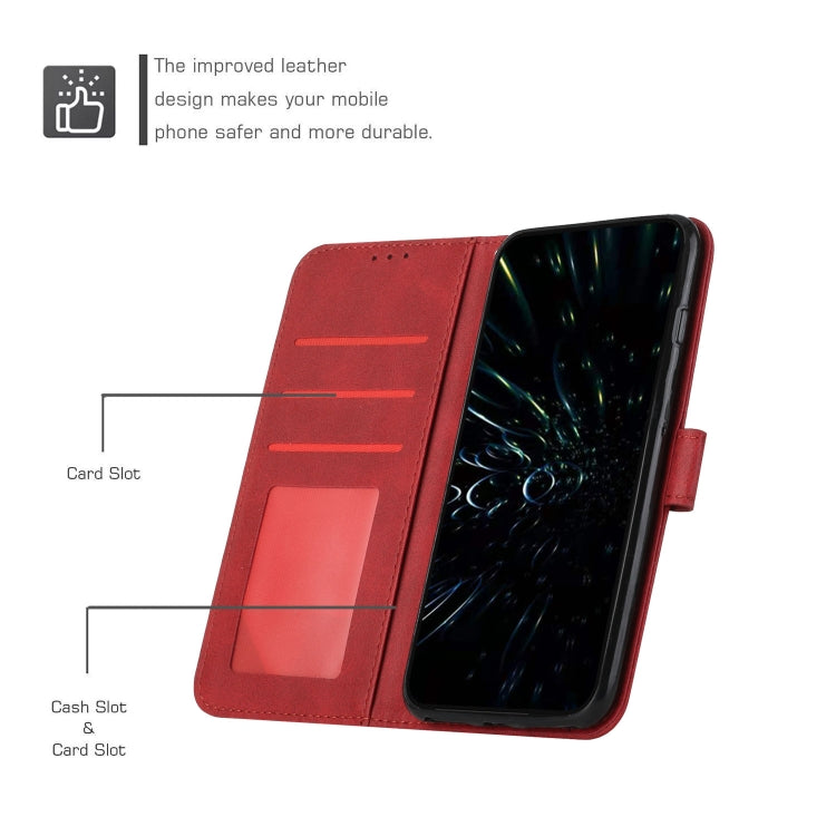 For Samsung Galaxy A24 4G Stitching Calf Texture Buckle Leather Phone Case(Red) - free shipping - PMC TechLife - Order now!