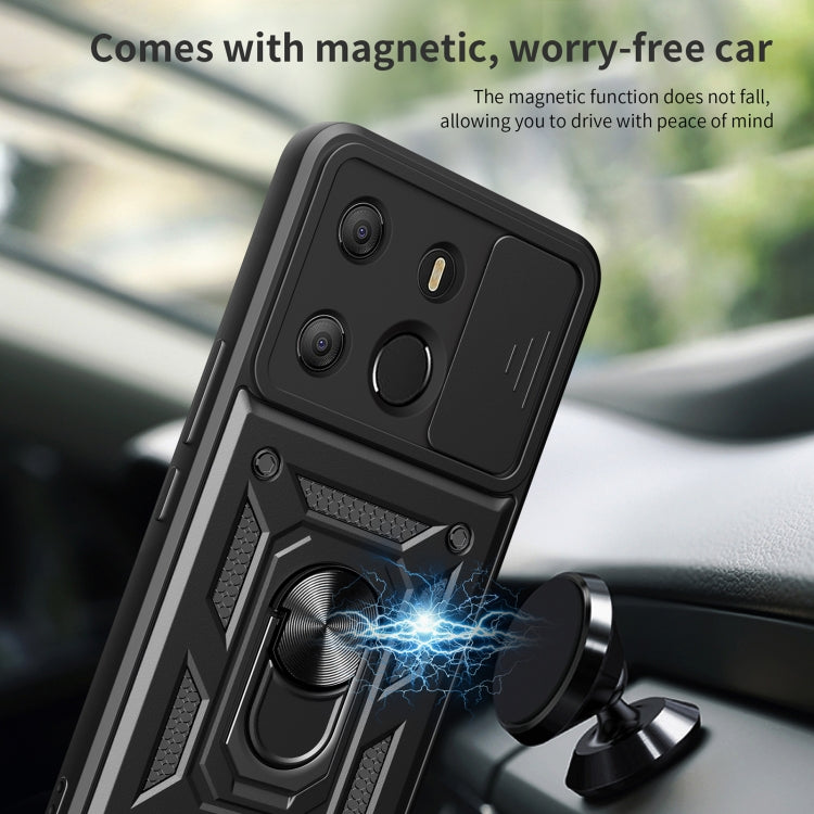 For Tecno Pop 7 Pro / Spark Go 2023 Sliding Camera Cover Design TPU+PC Protective Case(Red) - free shipping - PMC TechLife - Order now!