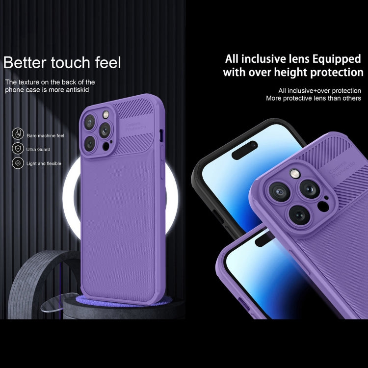 For Xiaomi Redmi Note 12 4G Twill Texture TPU Shockproof Phone Case(Purple) - free shipping - PMC TechLife - Order now!