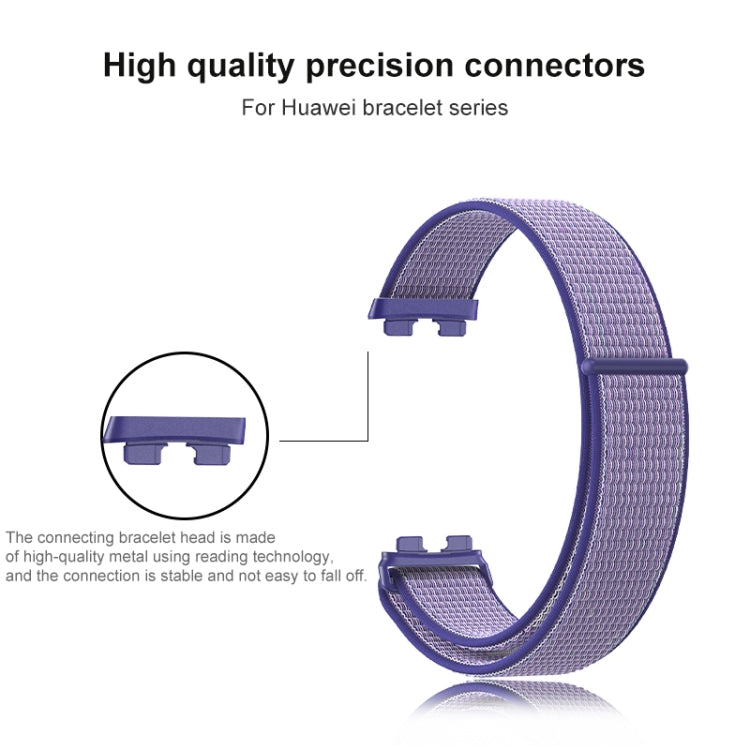 For Huawei Band 8 16mm Woven Nylon Loop Watch Band(Lime Green) - Watch Bands by PMC TechLife | Online Shopping South Africa | PMC TechLife