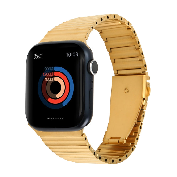 Ocean Metal Replacement Watch Band For Apple Watch 3 42mm(Gold) - Watch Bands by PMC TechLife | Online Shopping South Africa | PMC TechLife