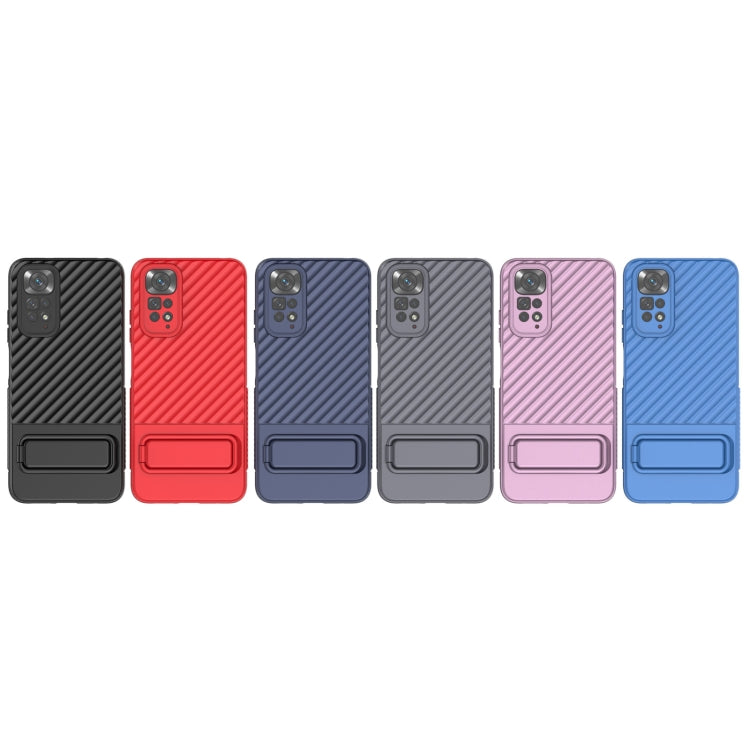 For Xiaomi Redmi Note 11 Wavy Texture TPU Phone Case with Lens Film(Grey) - free shipping - PMC TechLife - Order now!