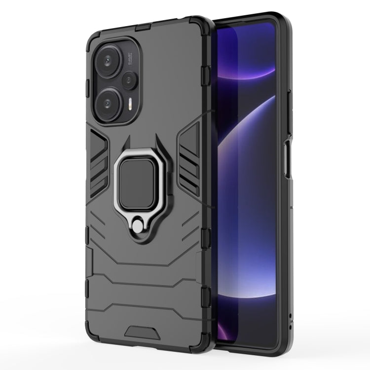 For Xiaomi Redmi Note 12 Turbo Magnetic Ring Holder PC + TPU Phone Case(Black) - free shipping - PMC TechLife - Order now!