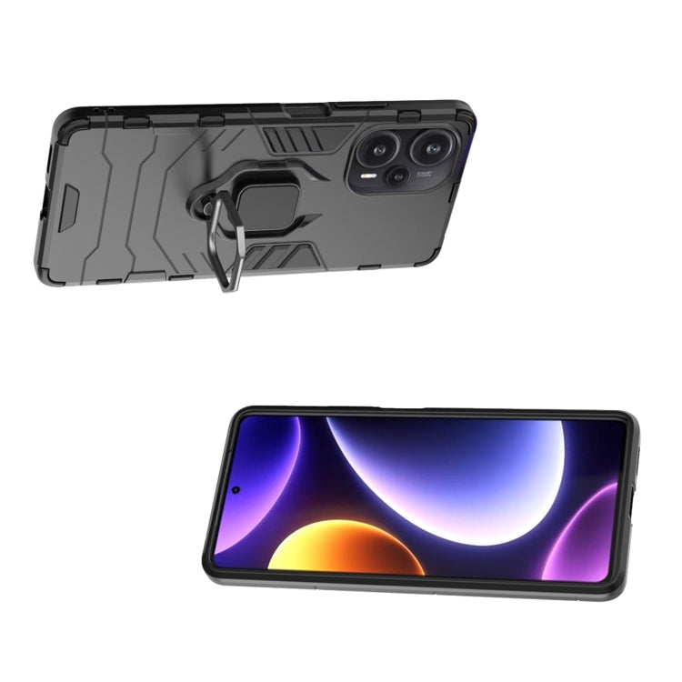 For Xiaomi Redmi Note 12 Turbo Magnetic Ring Holder PC + TPU Phone Case(Black) - free shipping - PMC TechLife - Order now!