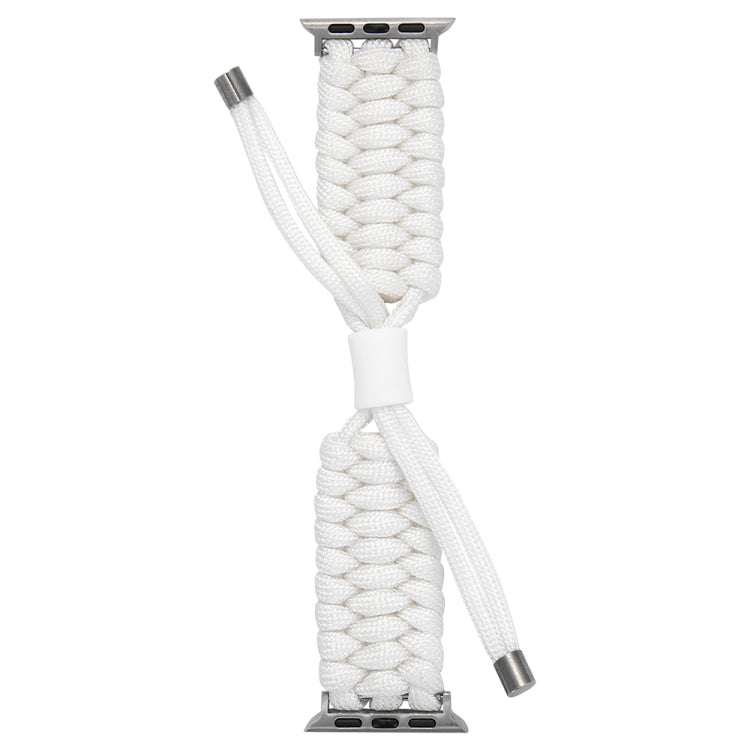 Stretch Plain Silicone Bean Watch Band For Apple Watch 7 41mm(White) - Watch Bands by PMC TechLife | Online Shopping South Africa | PMC TechLife