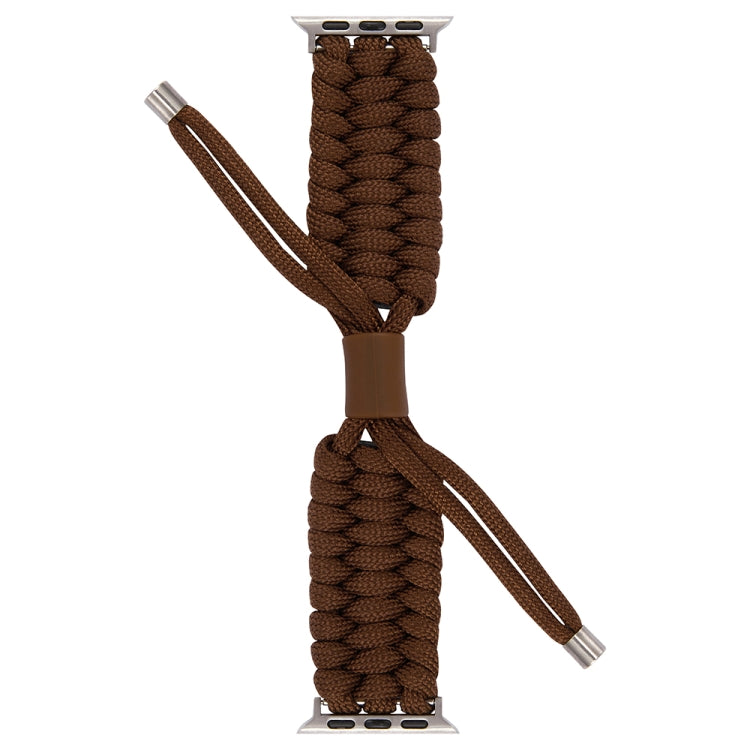 Stretch Plain Silicone Bean Watch Band For Apple Watch 7 45mm(Coffee Brown) - Watch Bands by PMC TechLife | Online Shopping South Africa | PMC TechLife