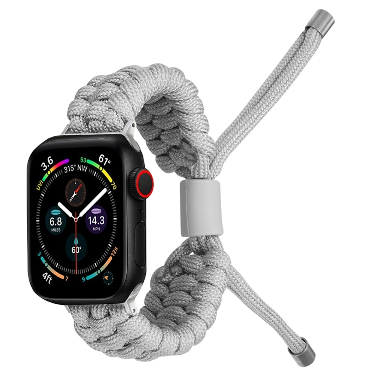Stretch Plain Silicone Bean Watch Band For Apple Watch SE 2023 44mm(Grey White) - Watch Bands by PMC TechLife | Online Shopping South Africa | PMC TechLife