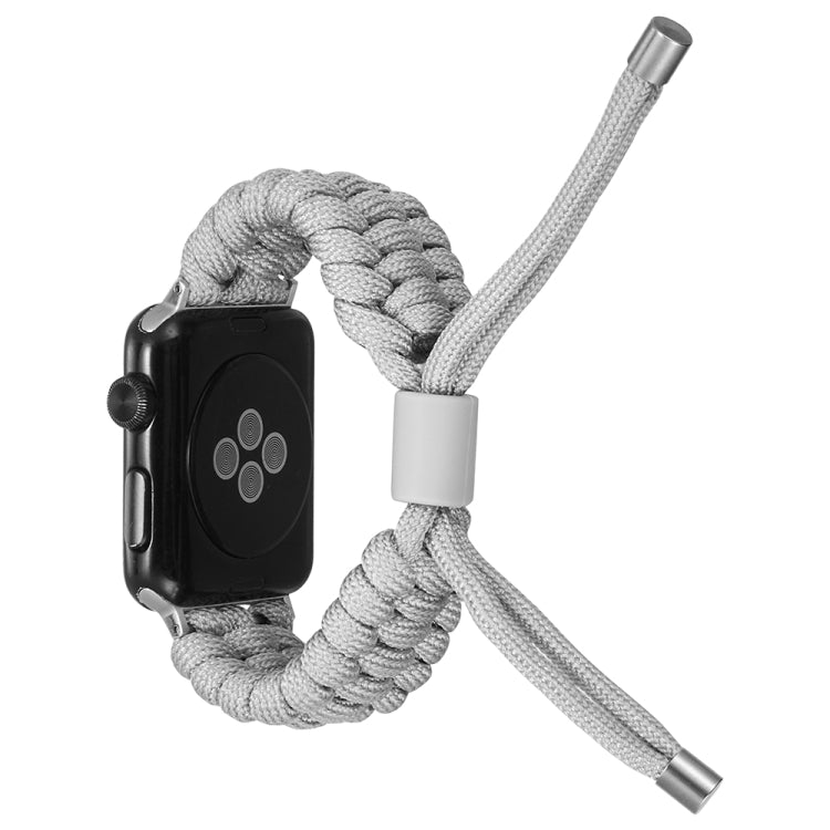 Stretch Plain Silicone Bean Watch Band For Apple Watch SE 2023 44mm(Grey White) - Watch Bands by PMC TechLife | Online Shopping South Africa | PMC TechLife