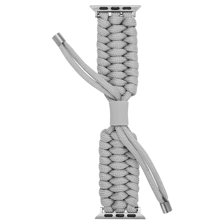 Stretch Plain Silicone Bean Watch Band For Apple Watch SE 2023 44mm(Grey White) - Watch Bands by PMC TechLife | Online Shopping South Africa | PMC TechLife