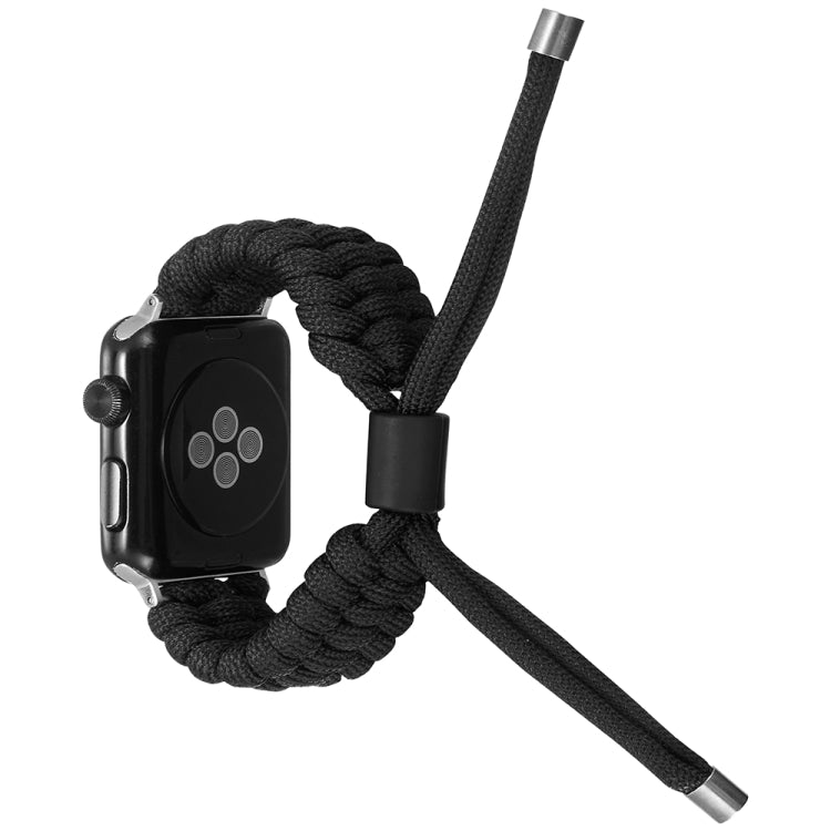 Stretch Plain Silicone Bean Watch Band For Apple Watch 9 45mm(Black) - Watch Bands by PMC TechLife | Online Shopping South Africa | PMC TechLife