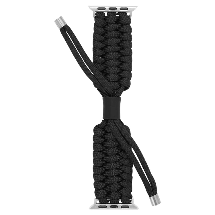 Stretch Plain Silicone Bean Watch Band For Apple Watch 9 45mm(Black) - Watch Bands by PMC TechLife | Online Shopping South Africa | PMC TechLife